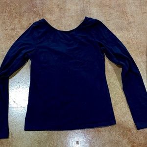 Forever 21 scoop back long sleeve shirt